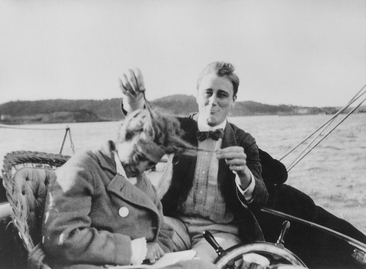 FDR playing with Eleanor's hair in Campobello