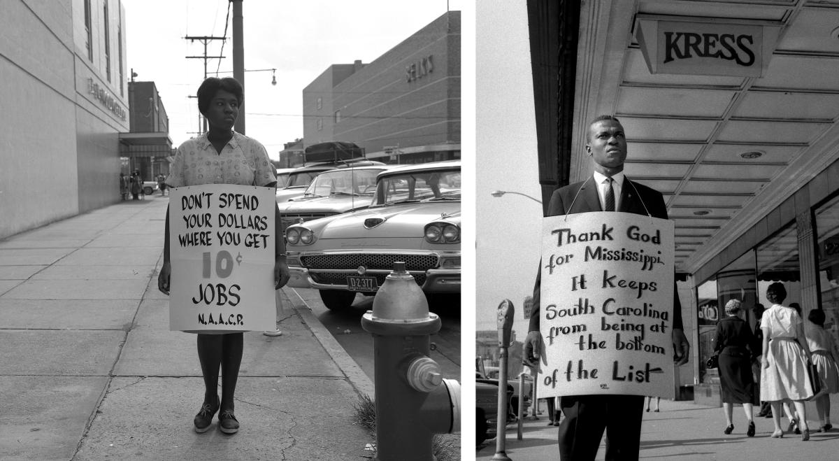 Williams photos of Benedict College students protesting