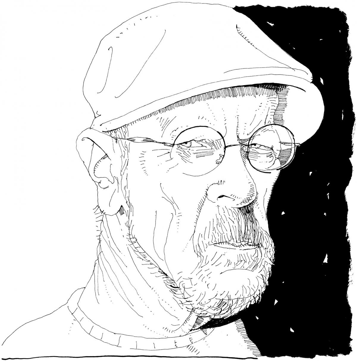 Illustration of Elmore Leonard