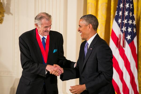 Frank Deford and President Obama