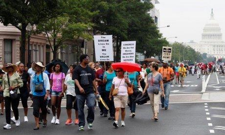 50th anniversary of March on Washington, scene from Pennsylvania Ave