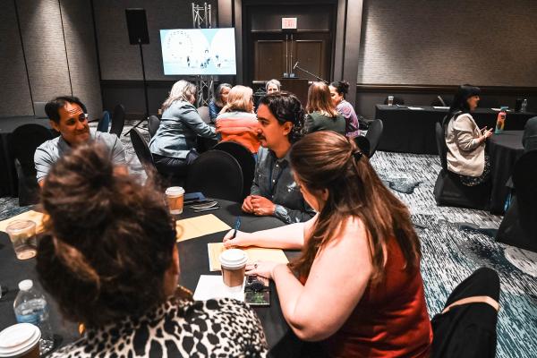 And in another session, public humanities scholars facilitate an exercise to explore models, insights, and inspirations for pathways to community dialogue and conversations. 