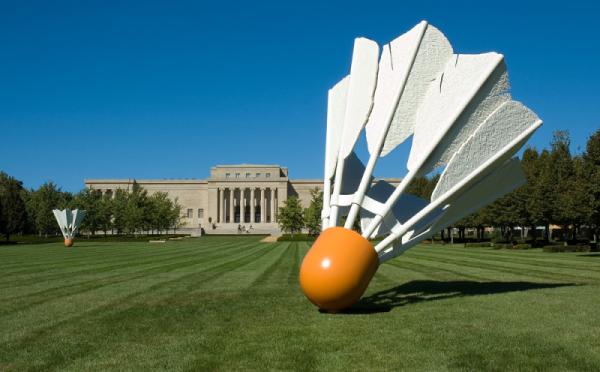 Shuttlecocks, designed and installed on the lawn of the Nelson-Atkins Museum by husband-and-wife team Claes Oldenburg and Coosje van Bruggen in 1994, are today one of the most iconic and recognizable landmarks in Kansas City.