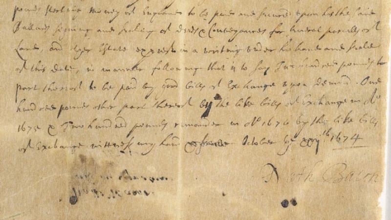 Nathaniel Bacon Manuscript