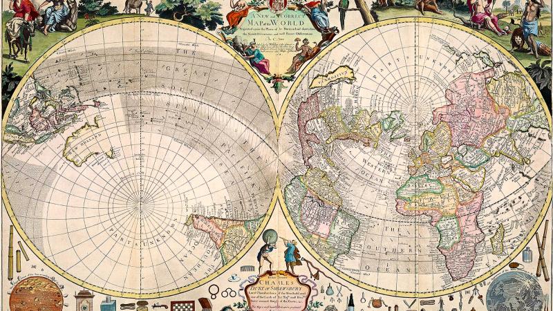 Antique map of the world.