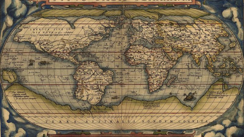 Ortelius World Map Typvs Orbis Terrarvm, 1570.